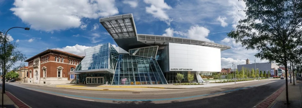 Akron art museum exterior