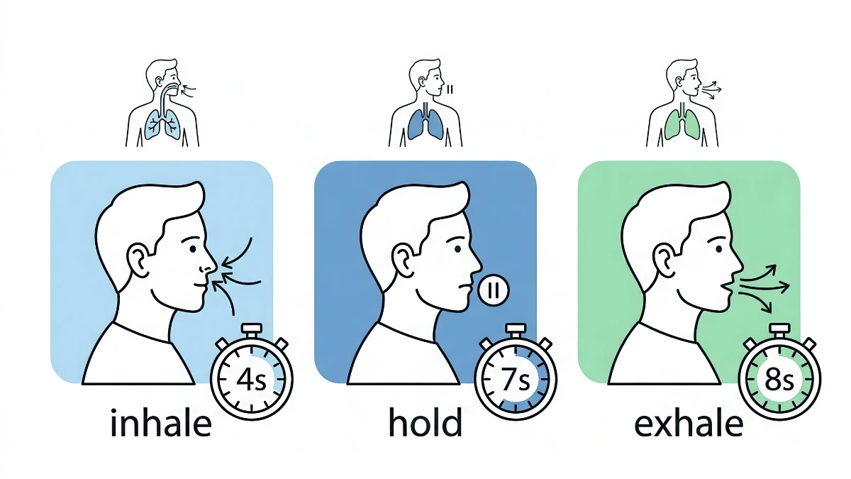 4-7-8 breathing technique to calm down