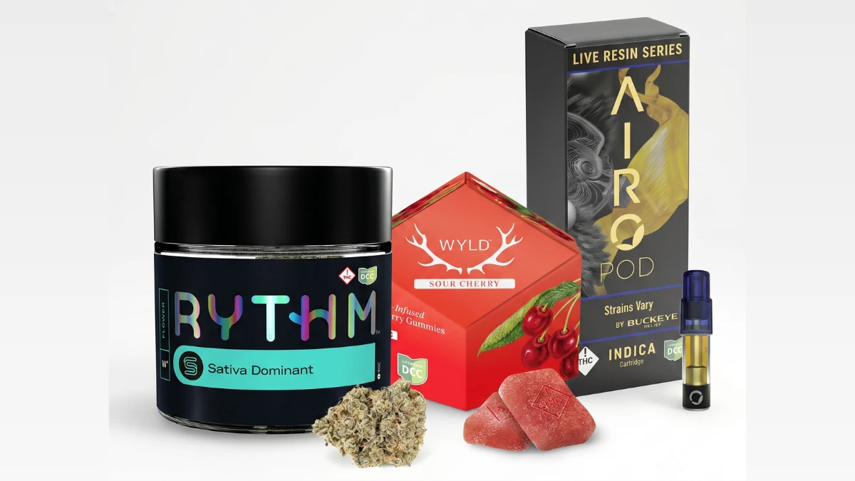 Cannabis product categories available at Bloom Akron like vape, flower and edible