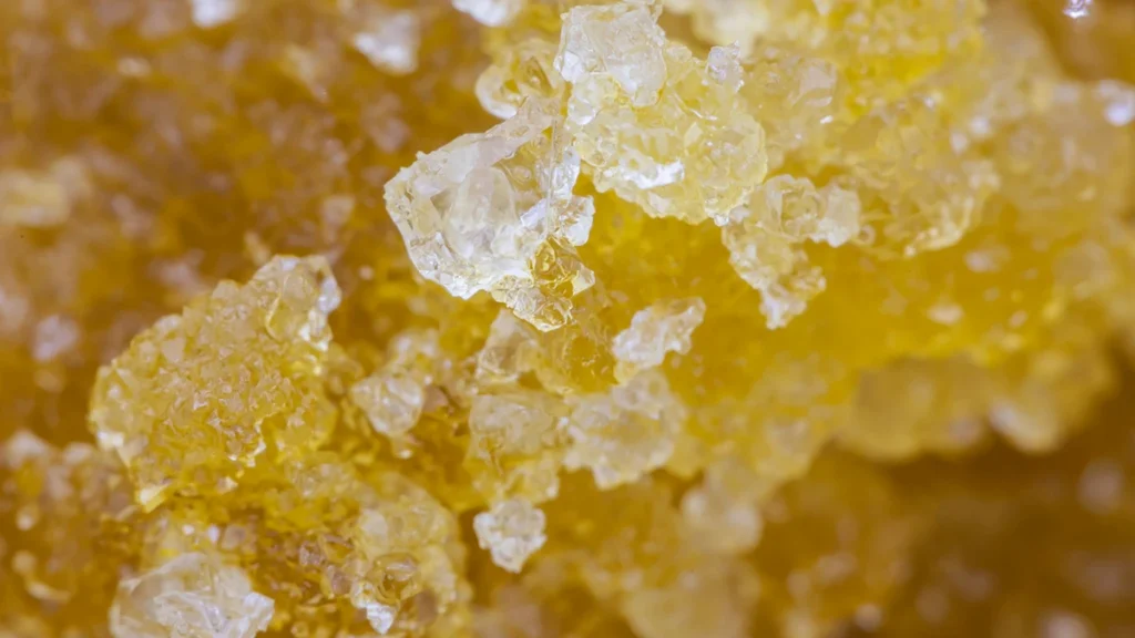 macro shot of live resin cannabis concentrate